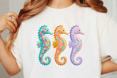 Brushstroke Summer Seahorse Png Product Image 3