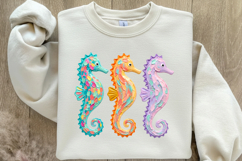 Brushstroke Summer Seahorse Png Product Image 4