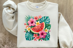 Brushstroke Watermelon Floral PNG Product Image 4
