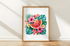 Brushstroke Watermelon Floral PNG Product Image 5