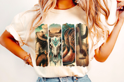 Cowgirl PNG, Country Western PNG, Cactus PNG, Bull Skull PNG Product Image 2