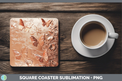 GorgeousBS01 Copper Relief Square Coaster design.