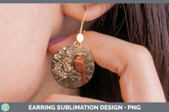 GorgeousBS01 Copper Relief Round Earrings design.