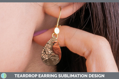 GorgeousBS01 Copper Relief Teardrop Earrings design.