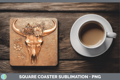 GorgeousBS01 Copper Relief Square Coaster design.