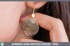 GorgeousBS01 Copper Relief Round Earrings design.
