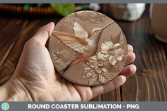 GorgeousBS01 Copper Relief Round Coaster design.