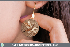 GorgeousBS01 Copper Relief Round Earrings design.