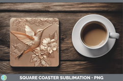 GorgeousBS01 Copper Relief Square Coaster design.