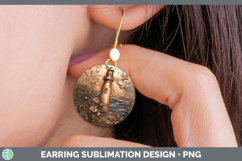 GorgeousBS01 Copper Relief Round Earrings design.