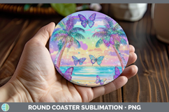 GorgeousBS01 Glitter Round Coaster design.