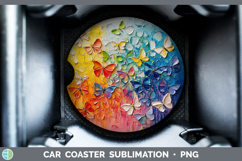 GorgeousBS01 Thick Paint Car Coaster design.