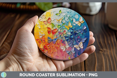 GorgeousBS01 Thick Paint Round Coaster design.