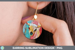 GorgeousBS01 Thick Paint Round Earrings design.