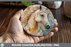 GorgeousBS01 Thick Paint Round Coaster design.