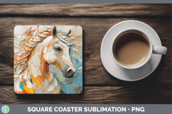 GorgeousBS01 Thick Paint Square Coaster design.