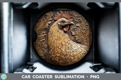 GorgeousBS01 Tooled Leather Car Coaster design.