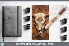 GorgeousBS01 Tooled Leather Pen Wrap design.