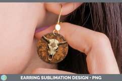 GorgeousBS01 Tooled Leather Round Earrings design.