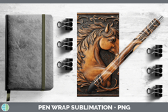 GorgeousBS01 Tooled Leather Pen Wrap design.
