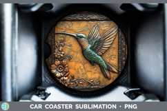 GorgeousBS01 Tooled Leather Car Coaster design.