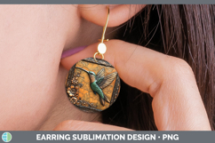 GorgeousBS01 Tooled Leather Round Earrings design.