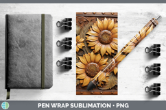 GorgeousBS01 Tooled Leather Pen Wrap design.