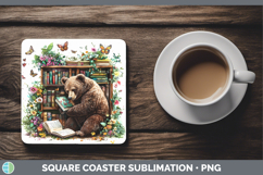 GorgeousBS02 Bookshelf Square Coaster design.