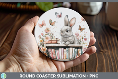 GorgeousBS02 Bookshelf Round Coaster design.