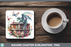 GorgeousBS02 Bookshelf Square Coaster design.