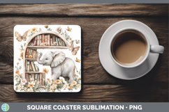 GorgeousBS02 Bookshelf Square Coaster design.