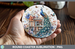 GorgeousBS02 Bookshelf Round Coaster design.