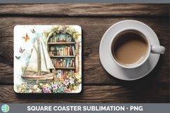 GorgeousBS02 Bookshelf Square Coaster design.