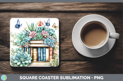 GorgeousBS02 Bookshelf Square Coaster design.