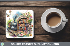 GorgeousBS02 Bookshelf Square Coaster design.