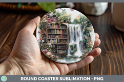 GorgeousBS02 Bookshelf Round Coaster design.