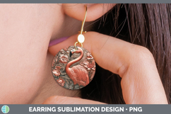 GorgeousBS02 Copper Relief Round Earrings design.