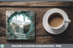 GorgeousBS02 Geode Square Coaster design.