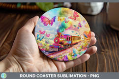 GorgeousBS02 Glitter Round Coaster design.