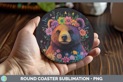 GorgeousBS02 Rainbow  Round Coaster design.