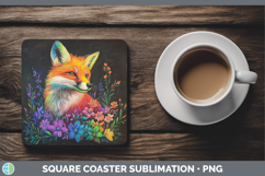 GorgeousBS02 Rainbow  Square Coaster design.