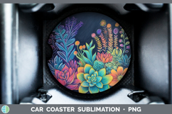 GorgeousBS02 Rainbow  Car Coaster design.