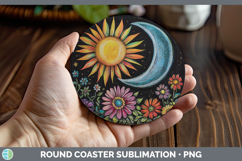 GorgeousBS02 Rainbow  Round Coaster design.