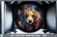 GorgeousBS02 Thick Paint Car Coaster design.