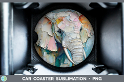 GorgeousBS02 Thick Paint Car Coaster design.
