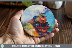 GorgeousBS02 Thick Paint Round Coaster design.