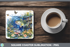 GorgeousBS03 Bookshelf Square Coaster design.
