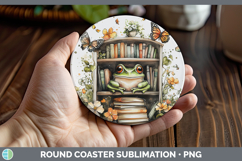 GorgeousBS03 Bookshelf Round Coaster design.
