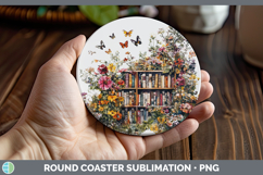 GorgeousBS03 Bookshelf Round Coaster design.