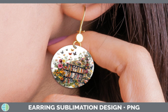GorgeousBS03 Bookshelf Round Earrings design.